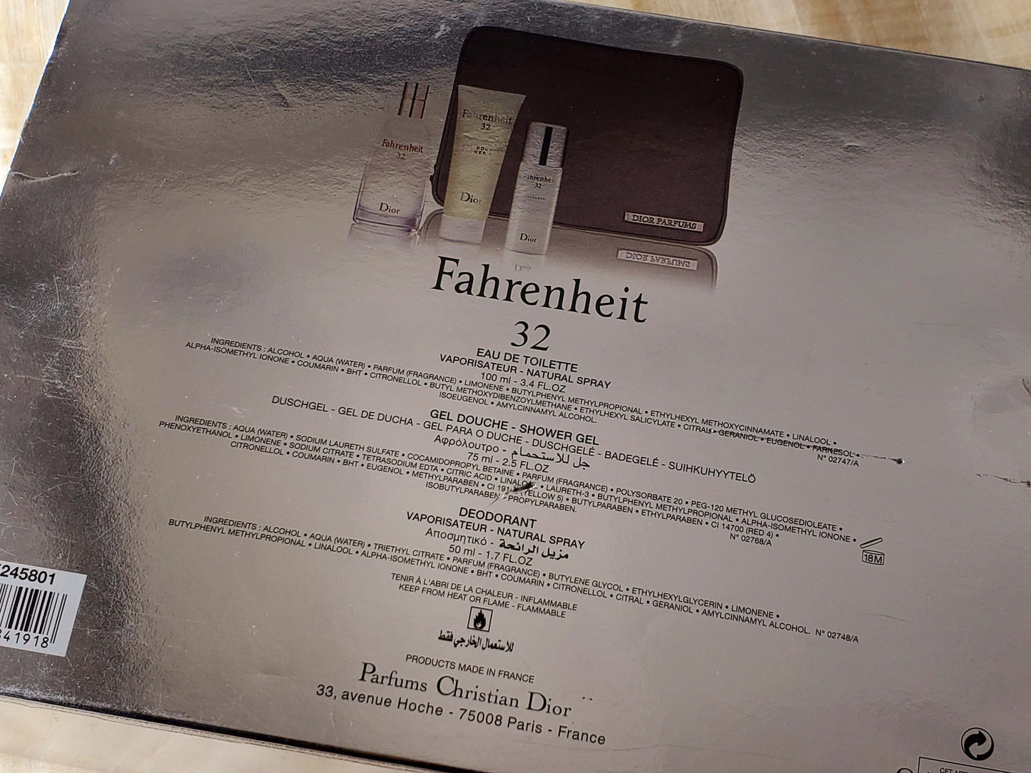 SET Fahrenheit 32 Christian Dior for men EDT Spray 100 ml 3.4 oz, Rare, Vintage, Same photos