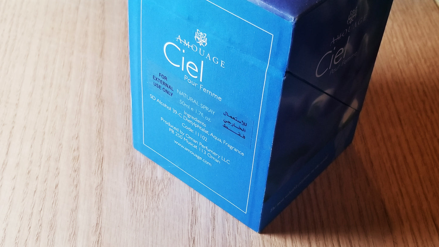 Amouage Ciel Pour femme Spray 50 ml 1.7 oz, Vintage, Rare, As Pics