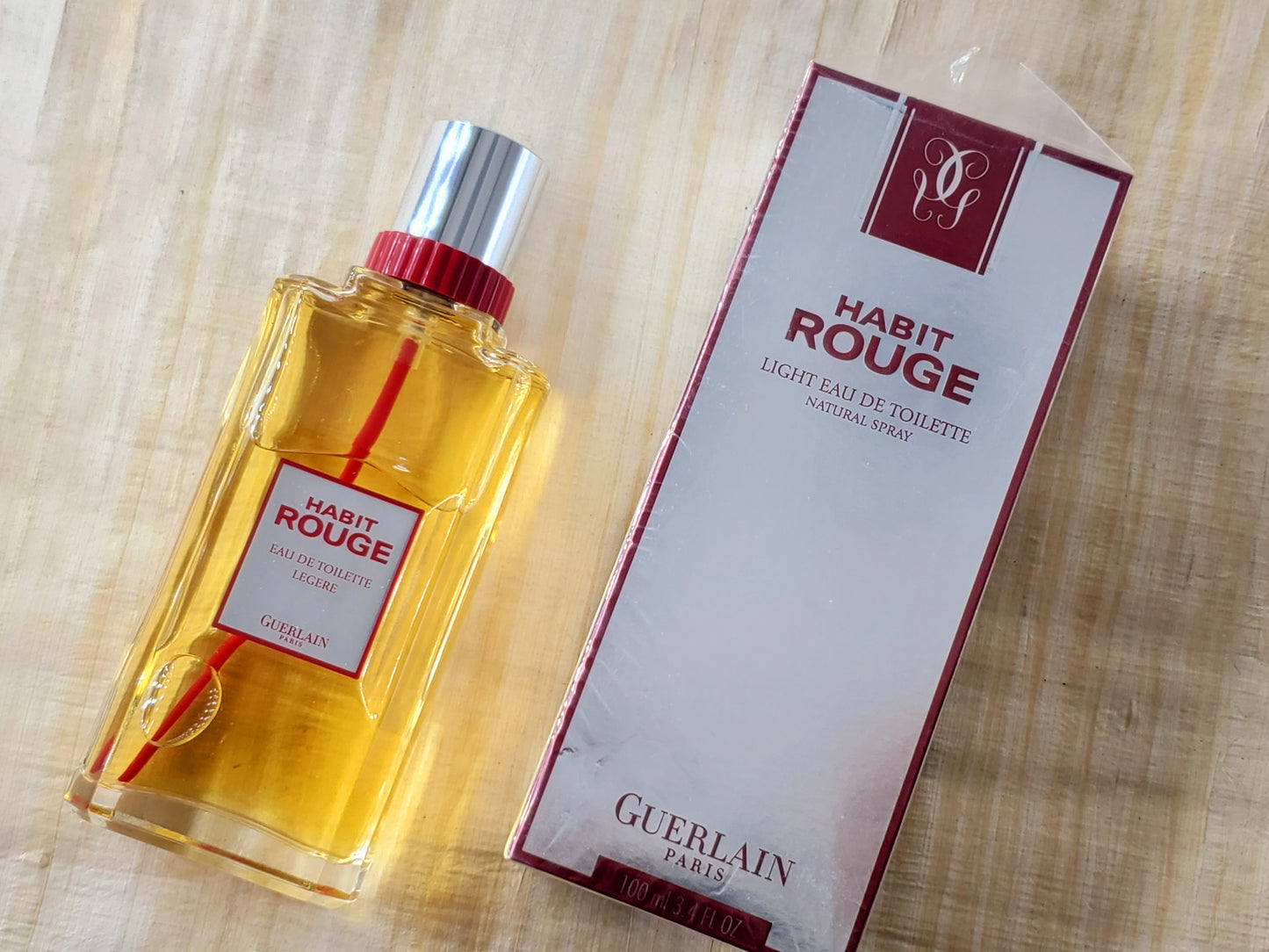 Habit Rouge Légère Guerlain for men EDT Spray 100 ml 3.4 oz, Rare, Vintage, Sealed
