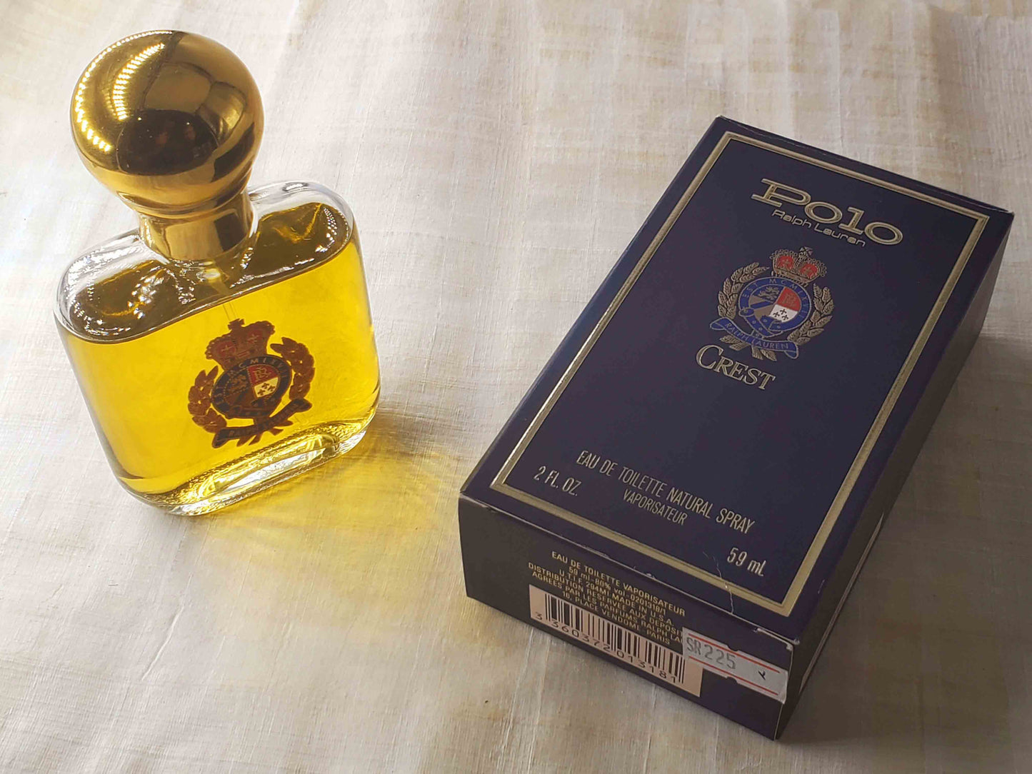 Ralph Lauren Polo Crest (Cosmair) Men’s EDT Spray 118 ml 4 oz OR 59 ml 2 oz, Vintage, Rare