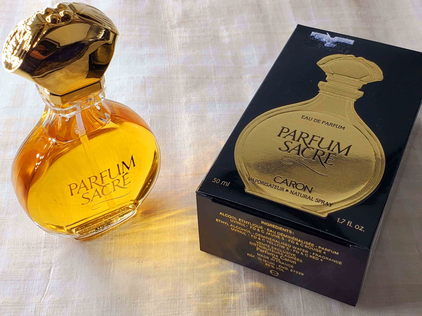 Parfum Sacre Caron for women EDP Spray 100 ml 3.4 oz OR 50 ml 1.7 oz, Vintage, Rare