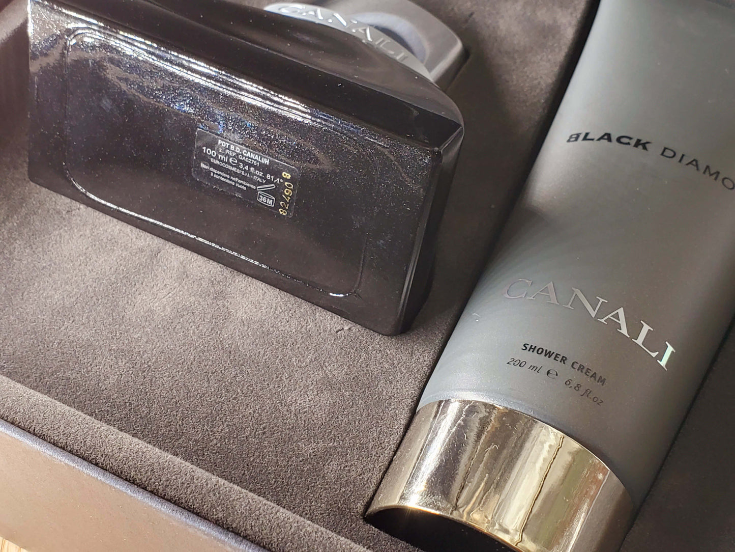Black Diamond Canali for men EDP Spray 100 ml 3.4 oz + 6.7 Shower Cream, Vintage, Rare, Sealed
