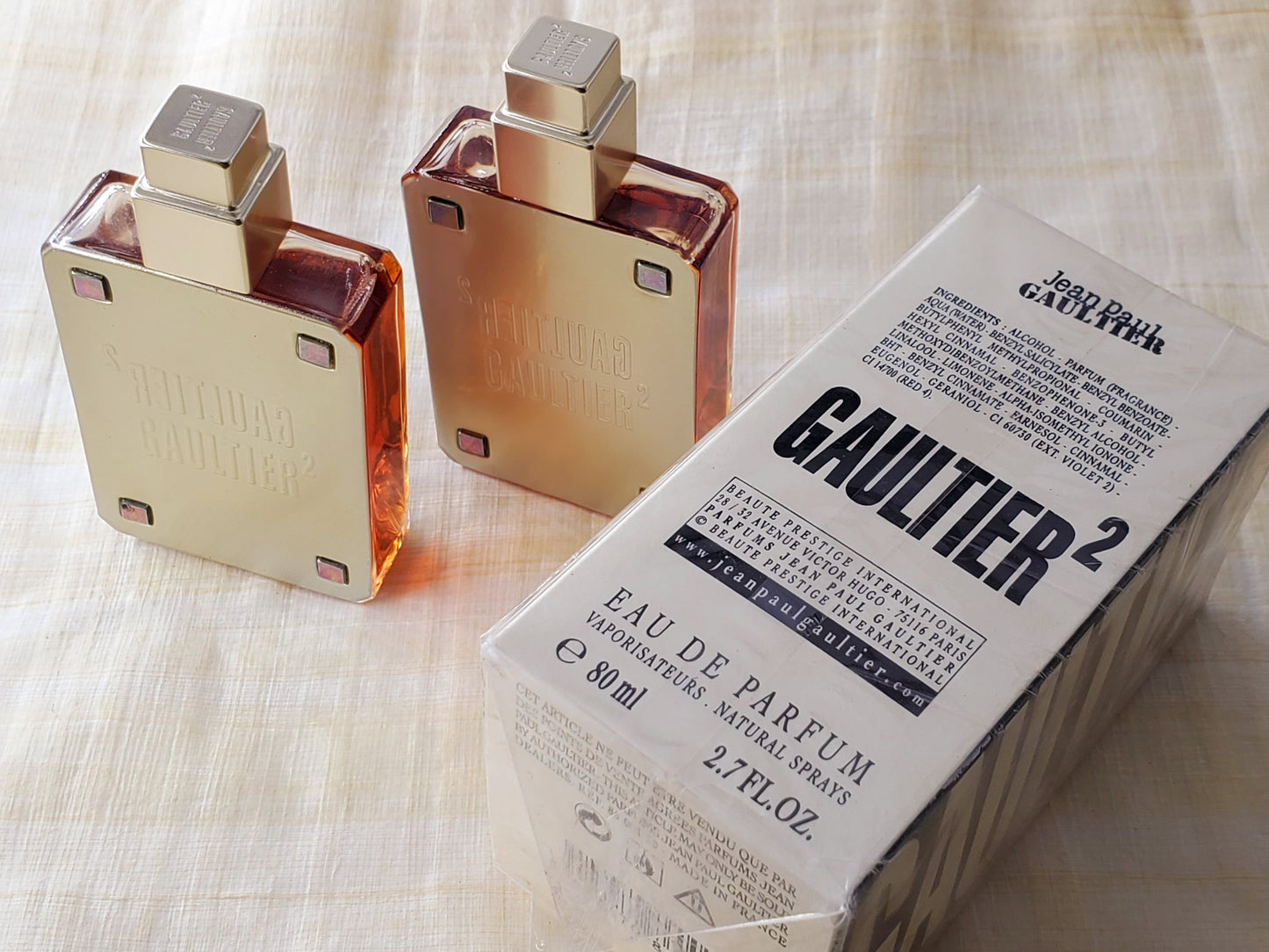 Gaultier 2 Jean Paul Gaultier Unisex EDP Spray 2X40 ml 2X1.3 oz, Vintage, Rare