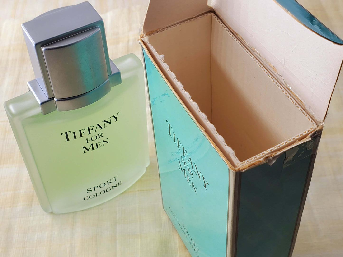 Tiffany for Men Sport EDT Spray 100 ml 3.4 oz, Vintage, Slightly damaged box