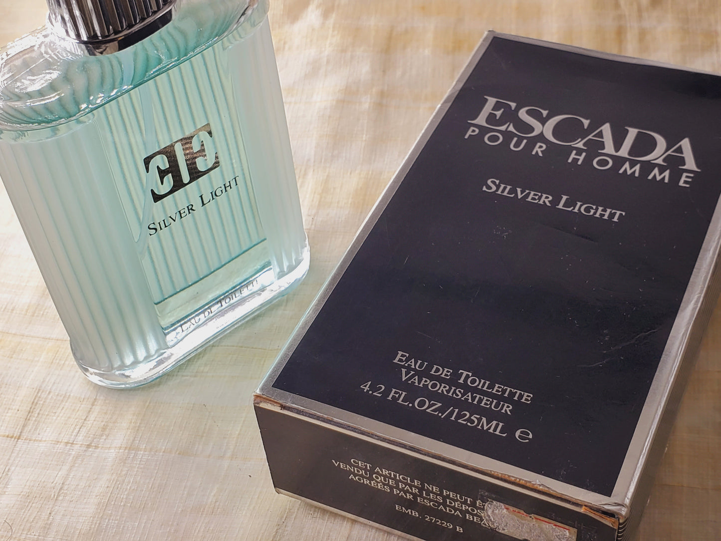 Escada pour Homme Light Silver Edition for men EDT Spray 125 ml 4.2 oz OR 40 ml 1.3 oz, Vintage, Rare