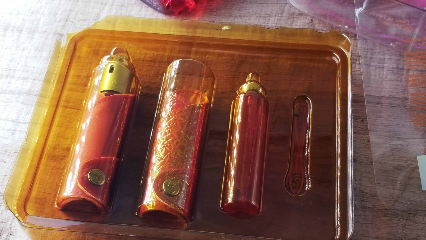 Castelbajac's Travel Purse Size with 2 Case & REFILL EDT 30 ml 1 oz (2 x 15 ml (0.5 oz) + EDP Spray 50 ml 1.7 oz, Vintage, Rare