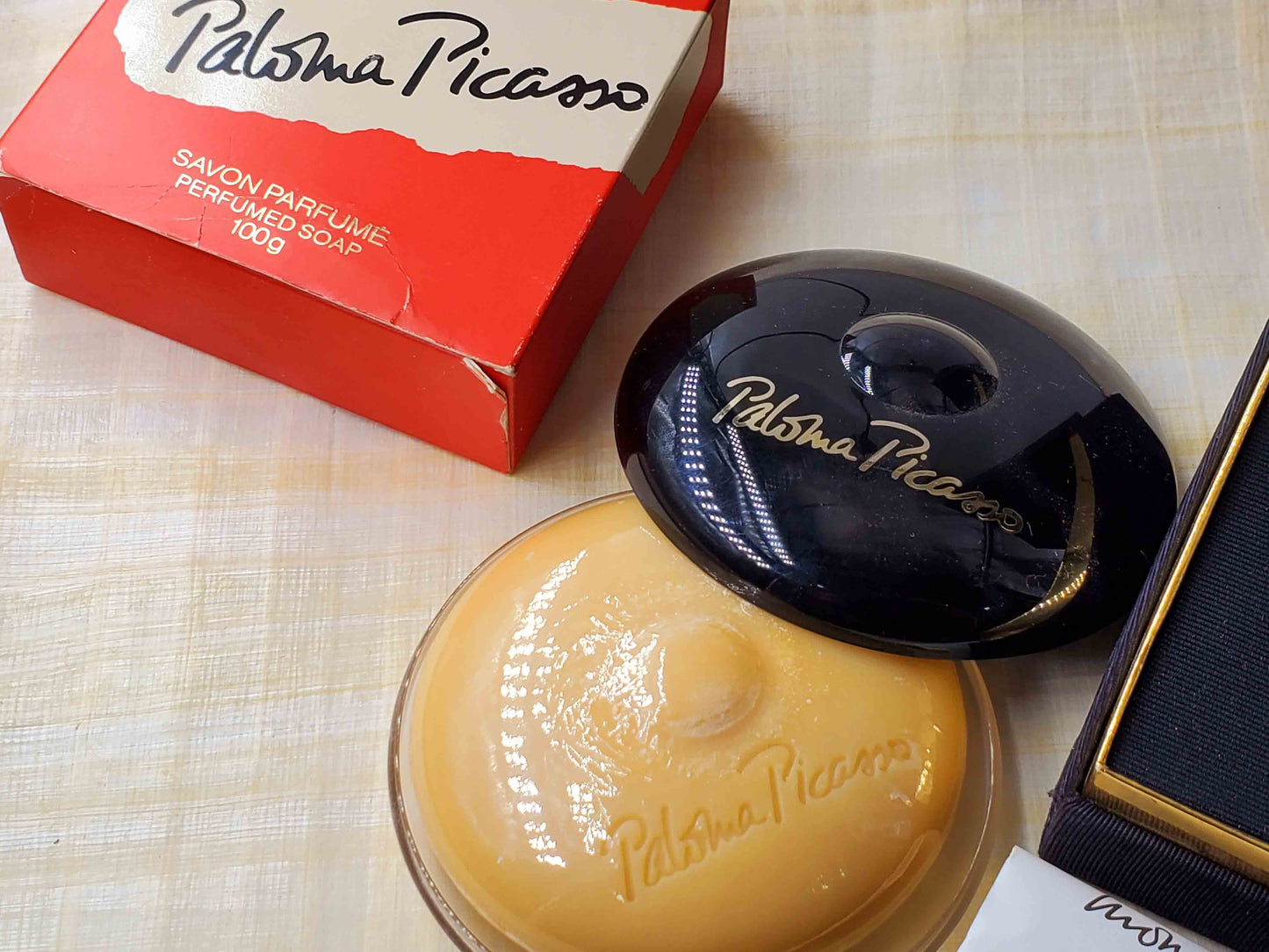 Paloma Picasso (Cosmair) Pure Parfum for women 30 ml 1 oz + Savon Gift, Vintage, Rare, As Pic