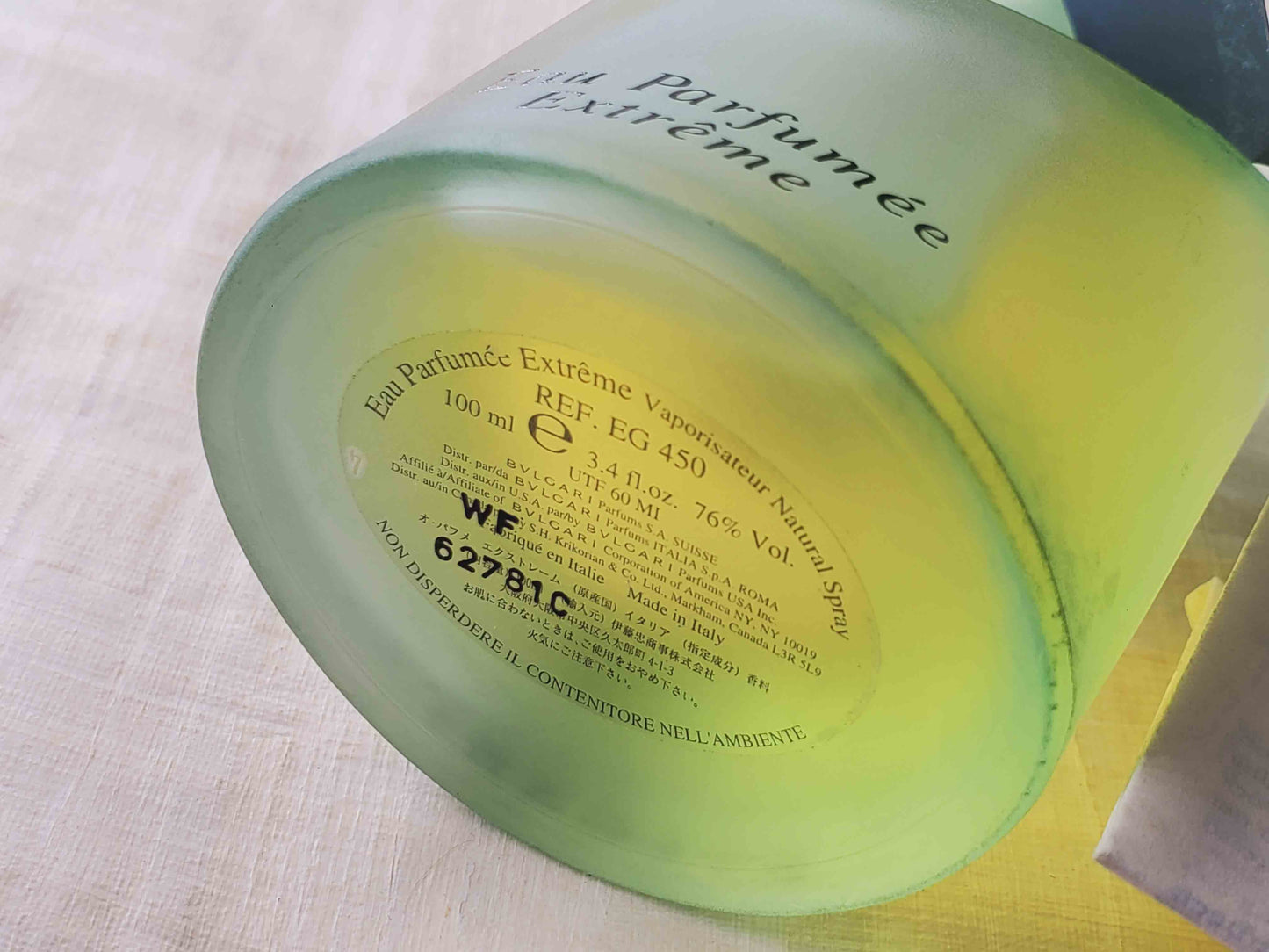 Bvlgari Eau Parfumee au The Vert Extreme Bvlgari for Unisex EDP Spray 100 ml 3.4 oz Or 50 ml 1.7 oz, Vintage, Rare