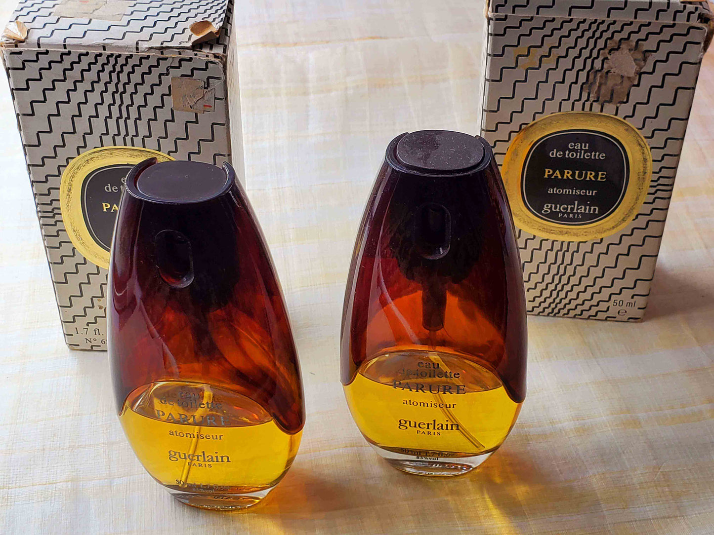 Parure 1974 Guerlain for women EDT Spray 2x 50 ml 1.7 oz (Same Photos) Vintage, Rare