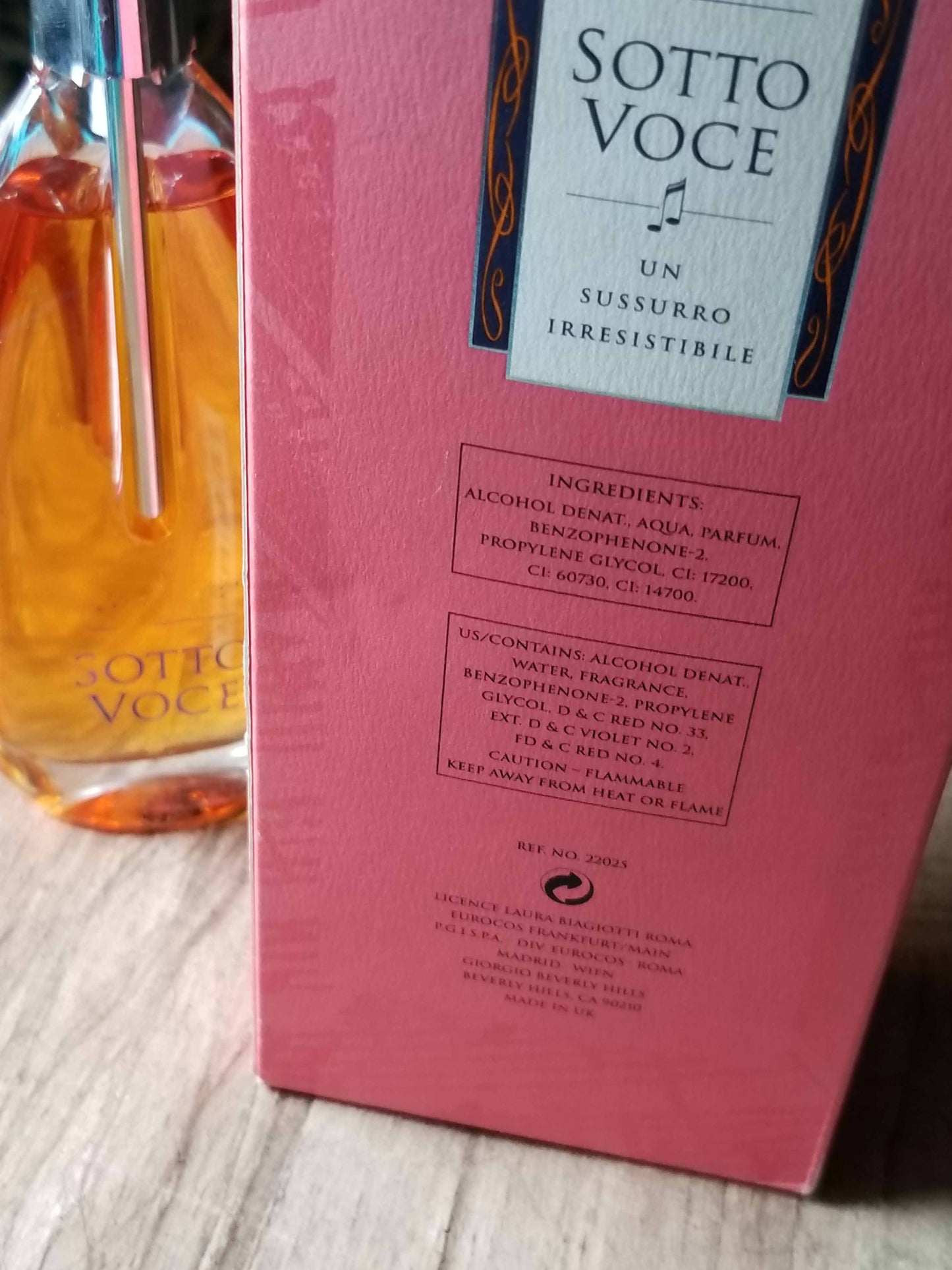 Sotto Voce by Laura Biagiotti EDT Spray 75 ml 2.5 oz, Vintage Eurocos, Rare
