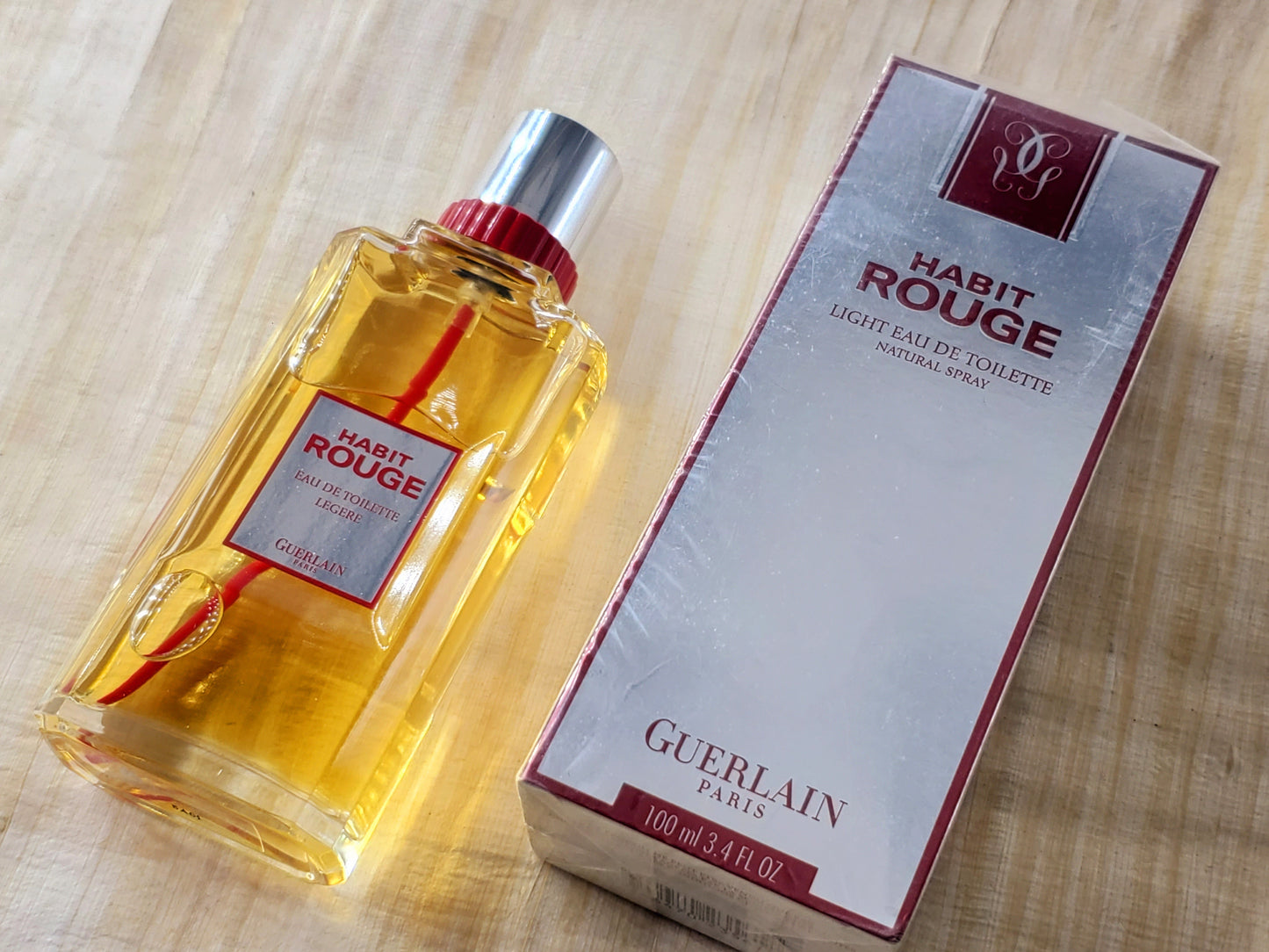 Habit Rouge Légère Guerlain for men EDT Spray 100 ml 3.4 oz, Rare, Vintage, Sealed