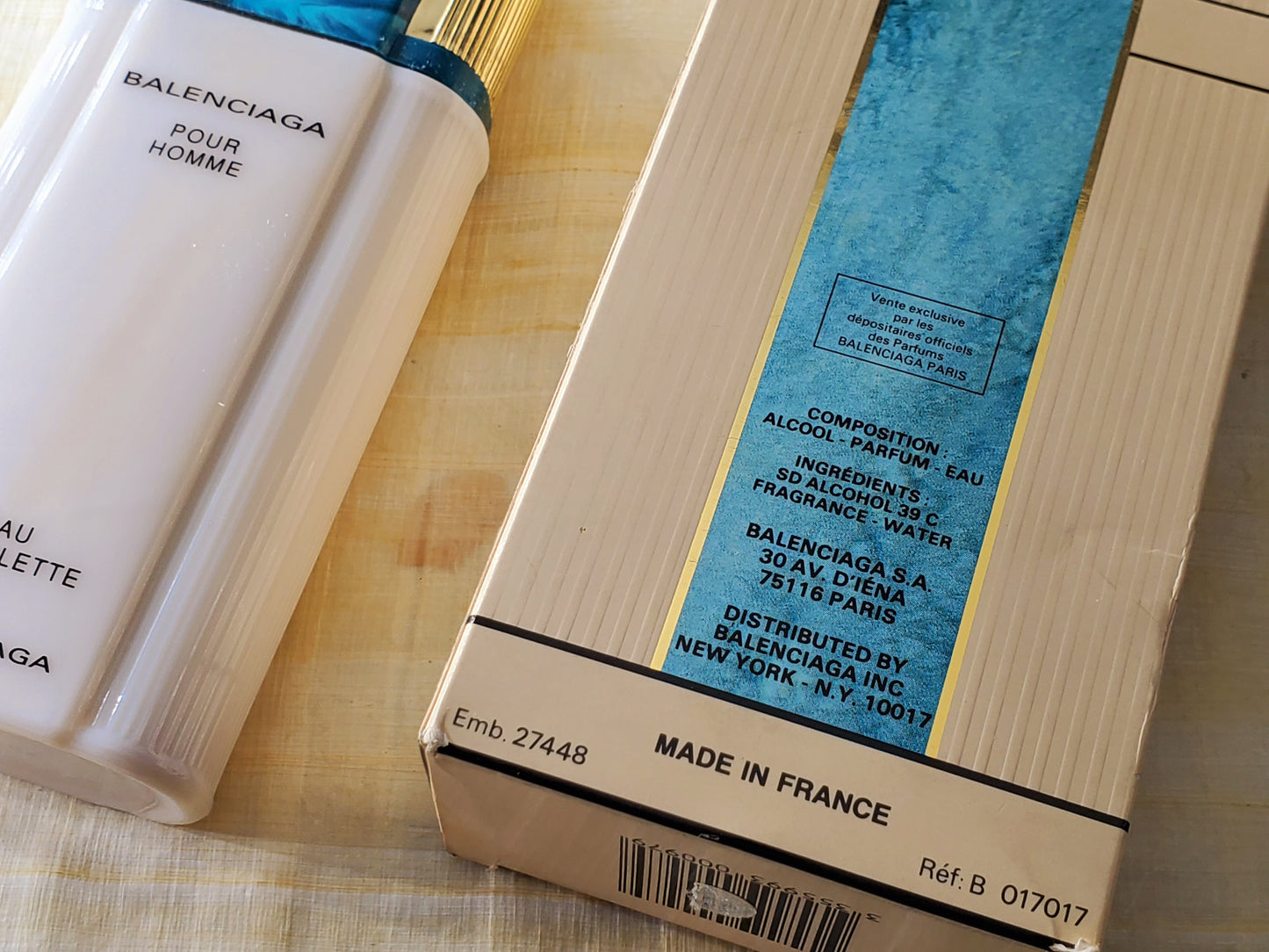 Balenciaga Pour Homme EDT Spray 100 ml 3.4 oz OR 50 ml 1.7 oz OR 30 ml 1 oz, Vintage, Rare