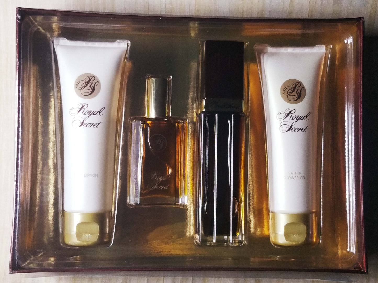 Royal Secret by Germaine Monteil for women Cologne Spray Concentre 100 ml 3.4 oz, 4-Piece Gift Set New In Box, Vintage, Rare, Sealed