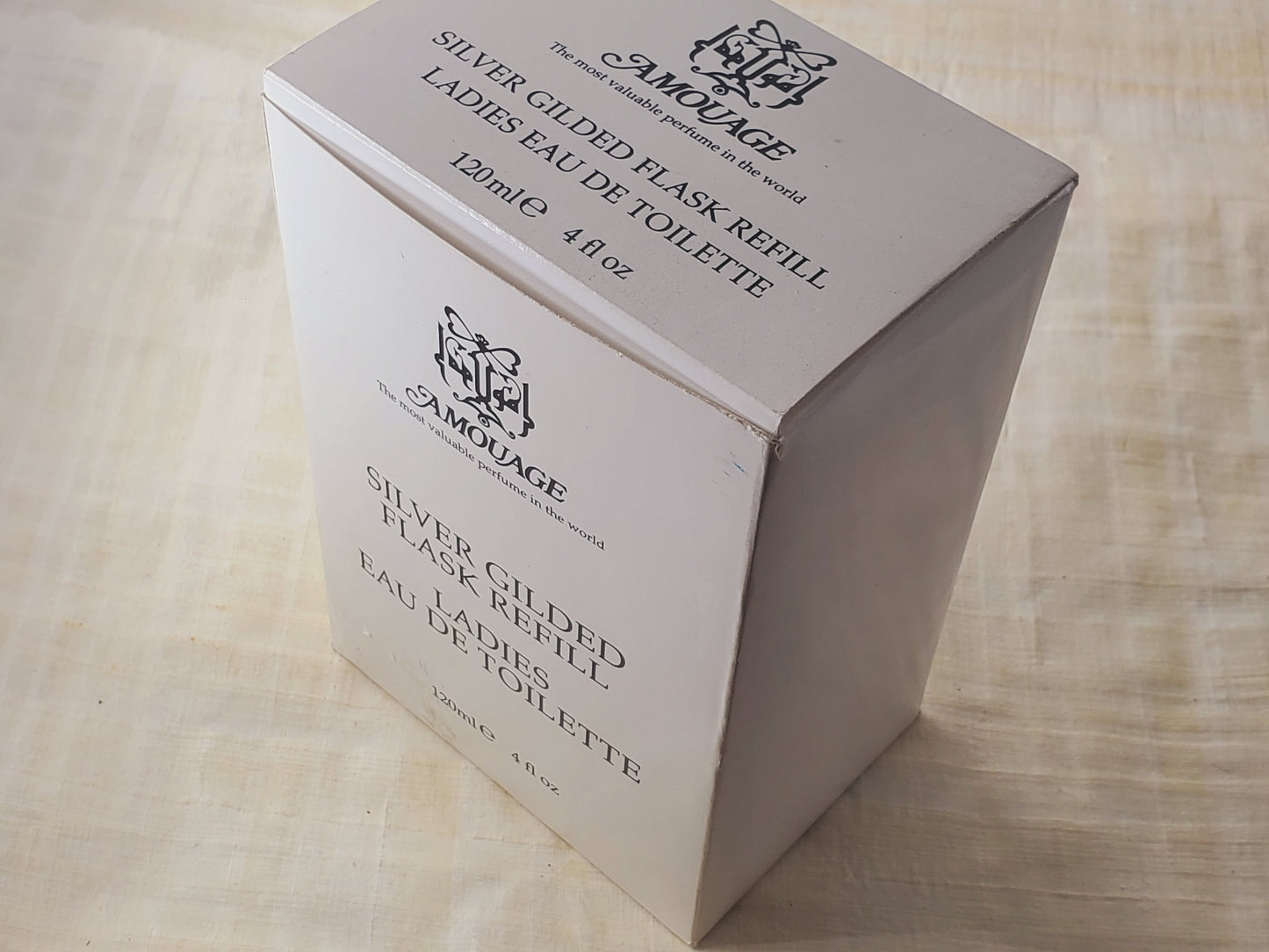 Amouage Silver Gilded Flask Refill Ladies EDT Spray 120 ml 4 oz OR 50 ml 1.7 oz, Vintage, Rare