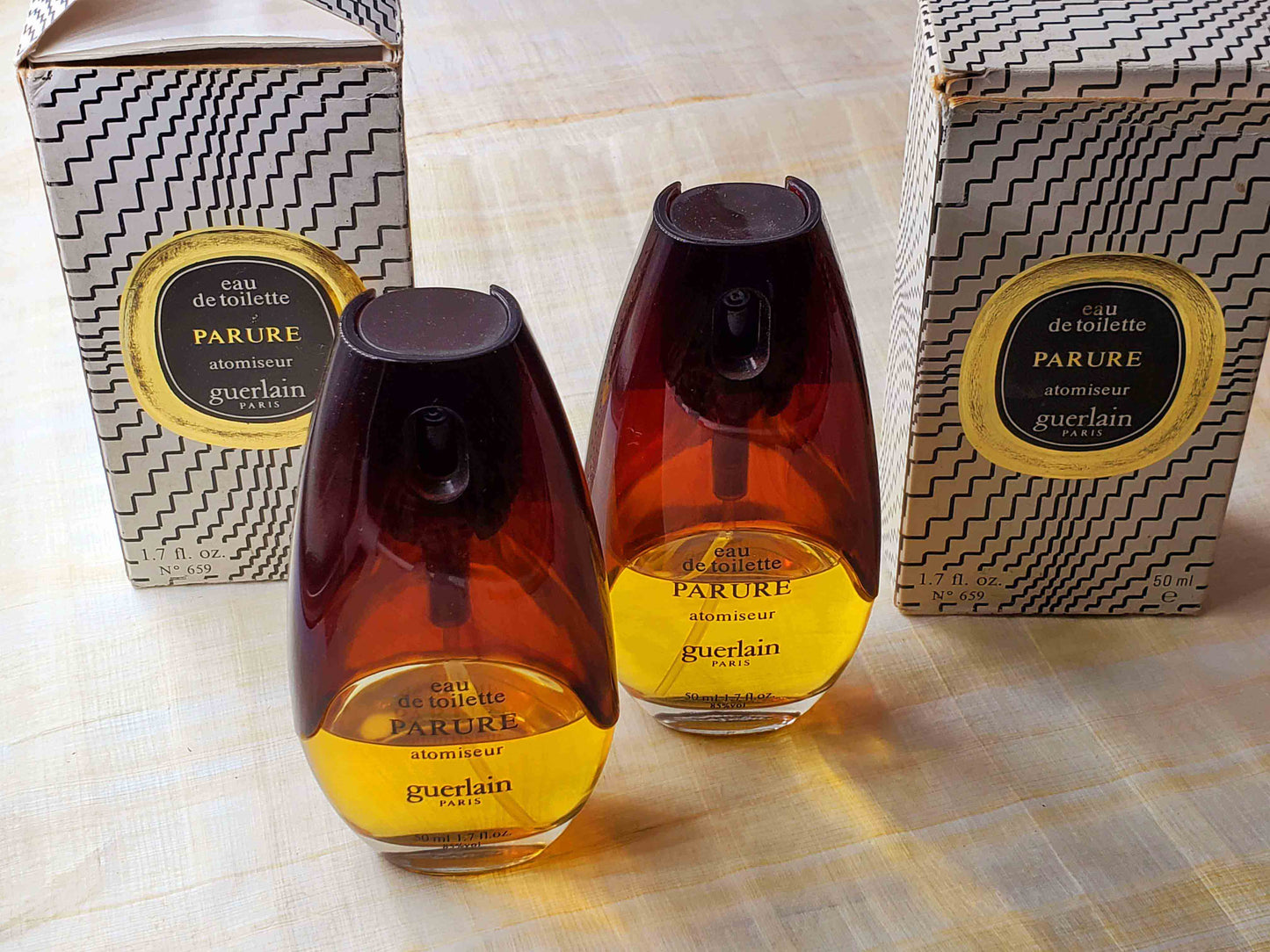 Parure 1974 Guerlain for women EDT Spray 2x 50 ml 1.7 oz (Same Photos) Vintage, Rare