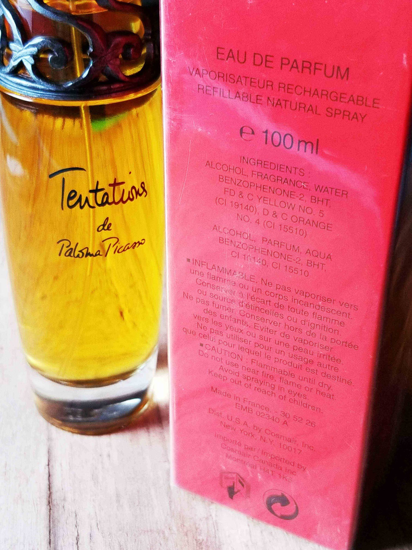 Tentations Paloma Picasso (Cosmair) EDP Spray 100 ml 3.4 oz Or 50 ml 1.7 oz, Vintage, Rare