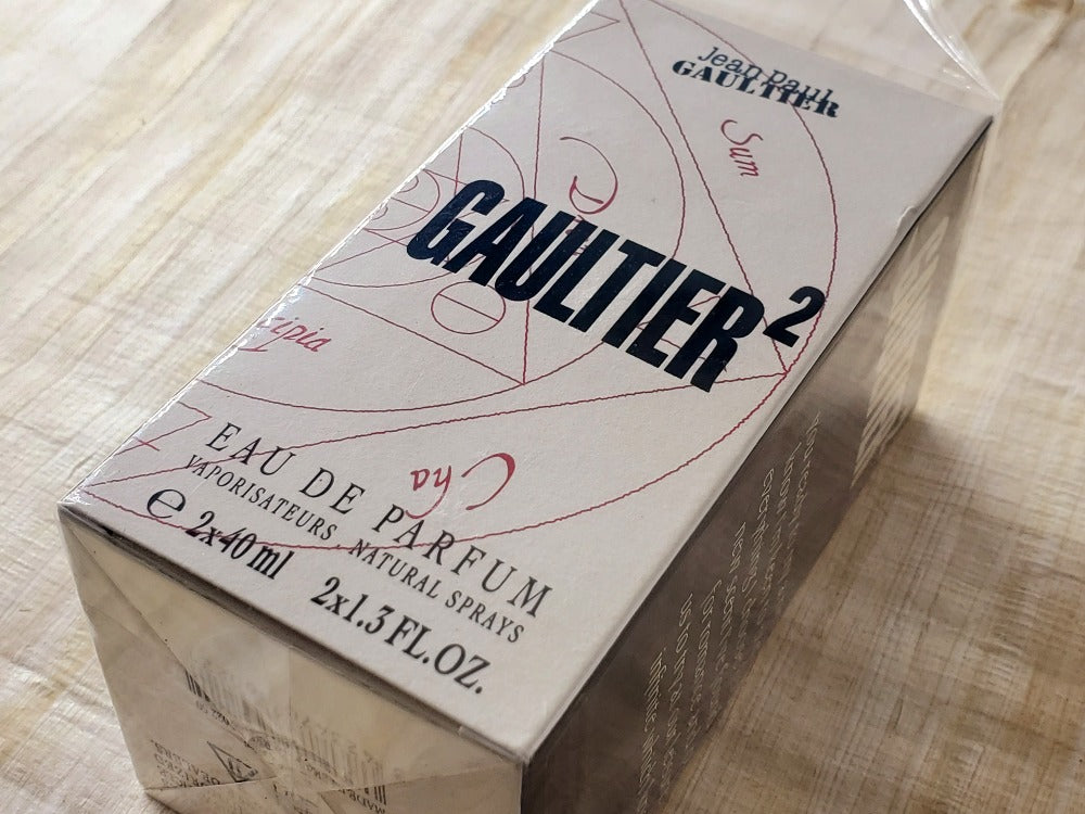 Gaultier 2 Jean Paul Gaultier for women and men EDP Spray 2X40 ml 2X1.3 oz, Vintage, Rare, Sealed