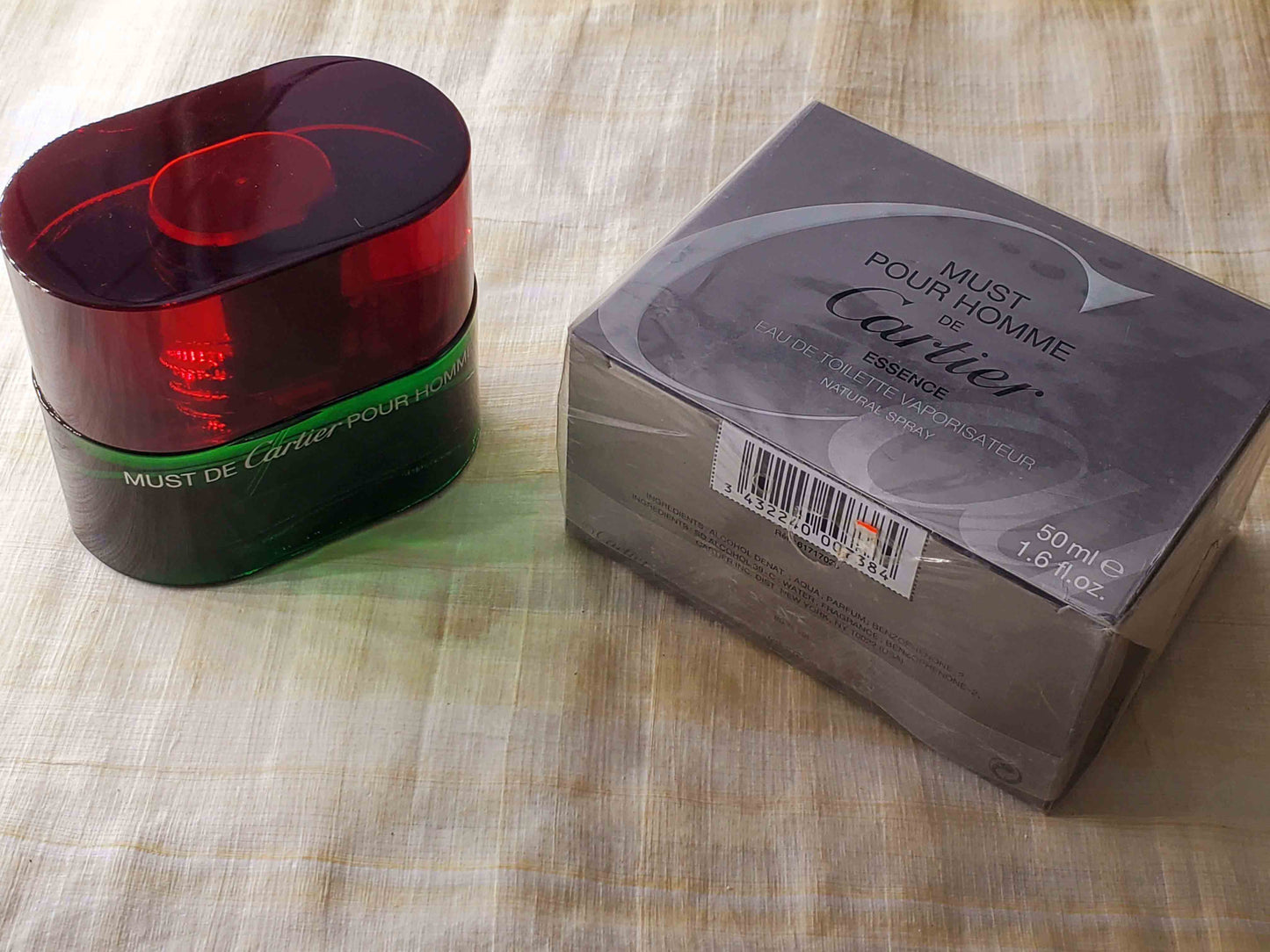 Must Cartier Pour Homme Essence Cartier for men EDT Spray 100 ml 3.4 oz OR 50 ml 1.7 oz, Rare, Vintage