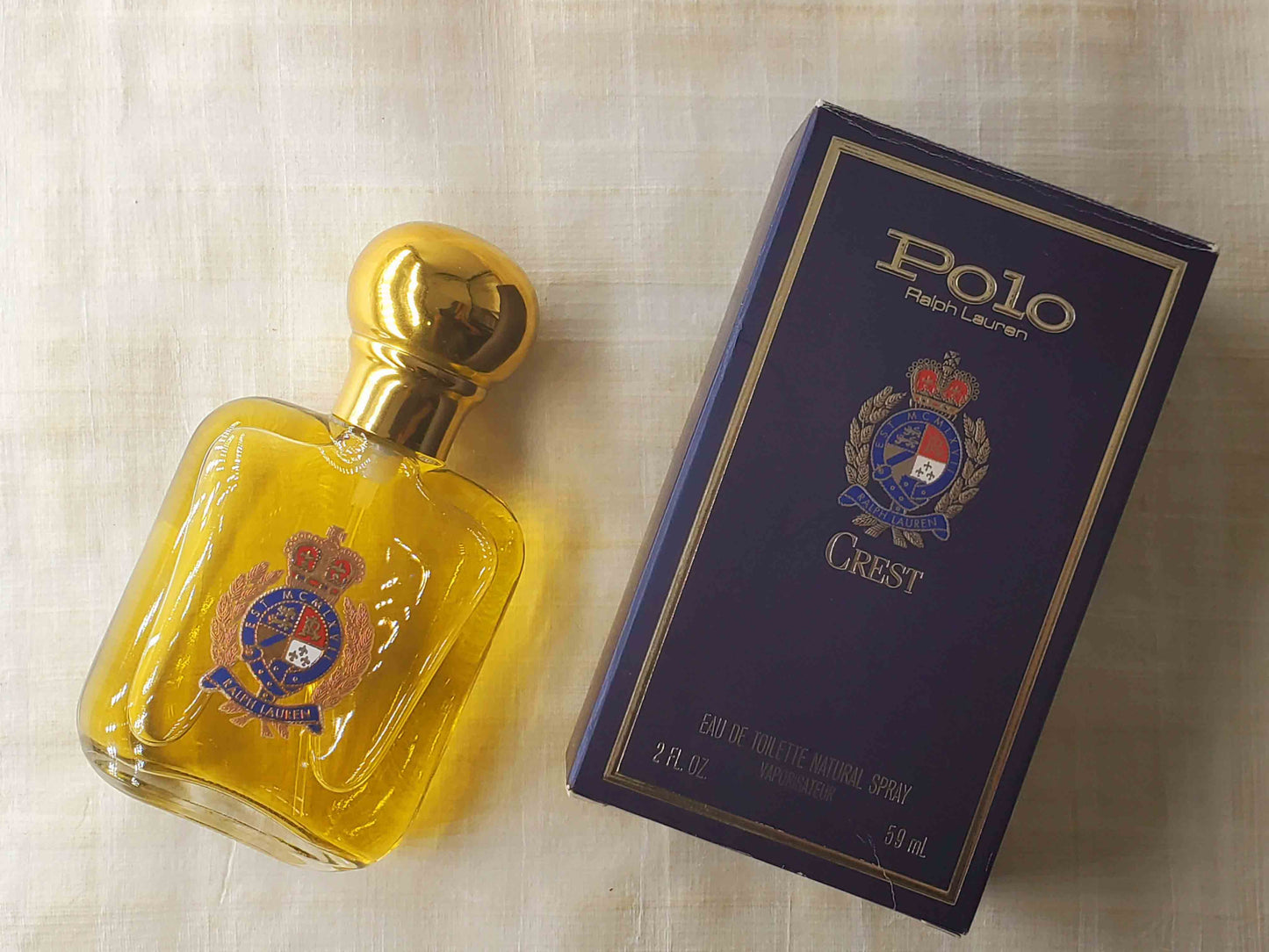 Ralph Lauren Polo Crest (Cosmair) Men’s EDT Spray 118 ml 4 oz OR 59 ml 2 oz, Vintage, Rare