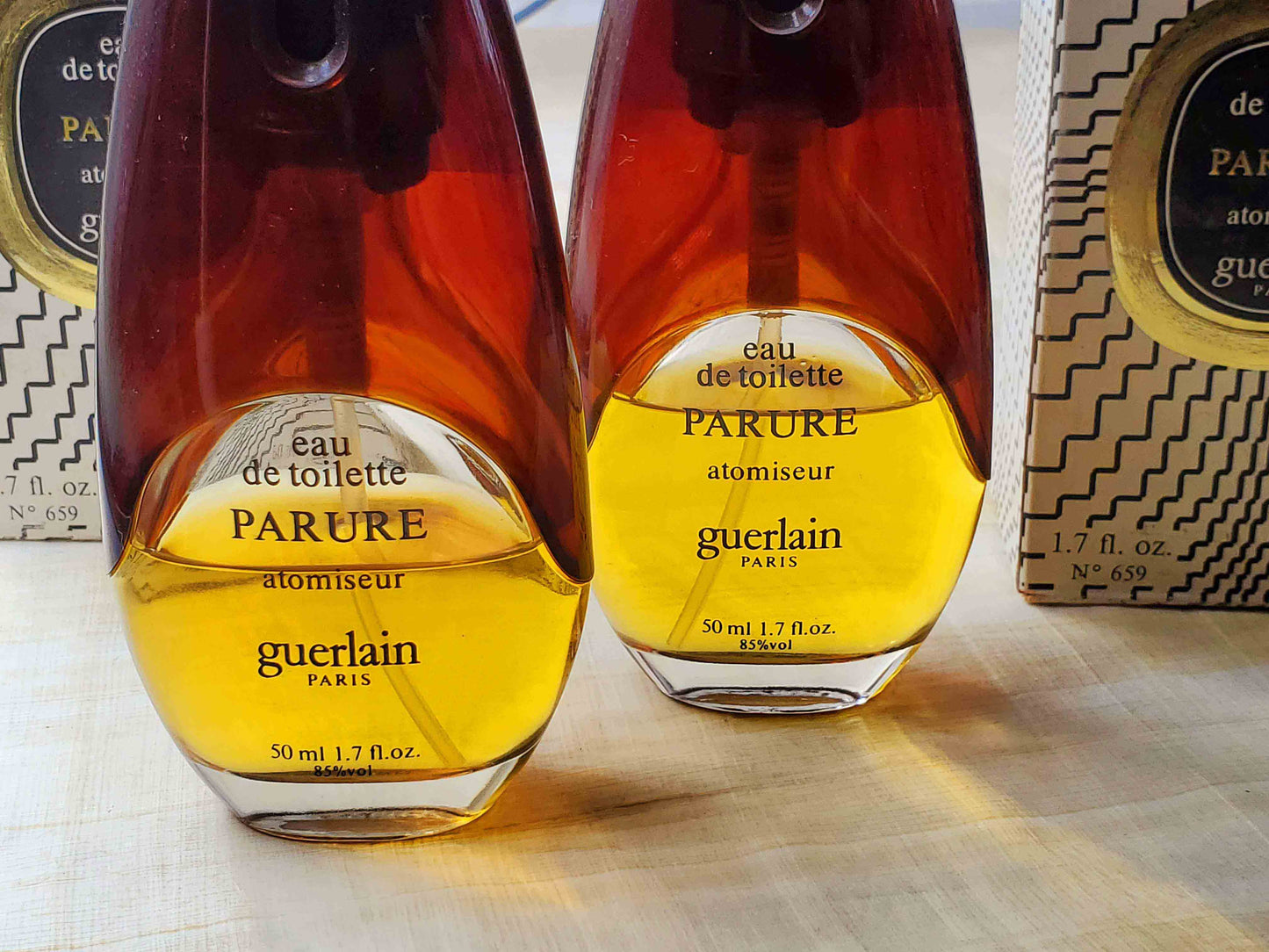 Parure 1974 Guerlain for women EDT Spray 2x 50 ml 1.7 oz (Same Photos) Vintage, Rare