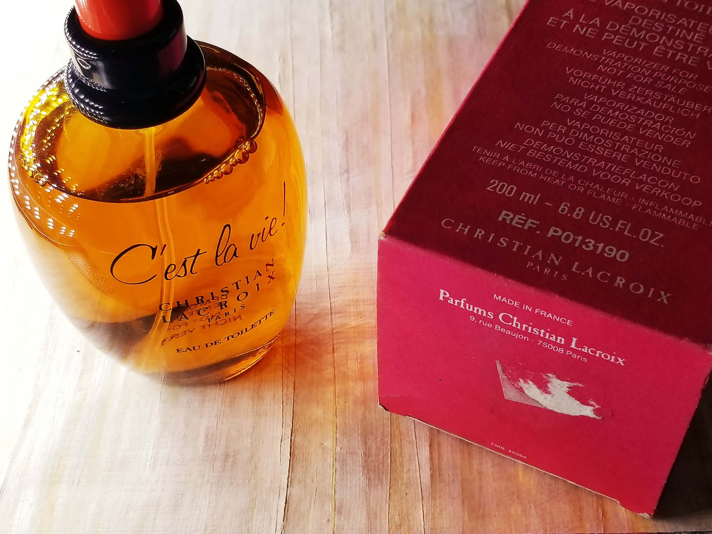C'est La Vie Christian Lacroix for women EDT Spray 200 ml 6.8 oz Tester OR 100 ml 3.4 oz, Vintage, Rare, Sealed