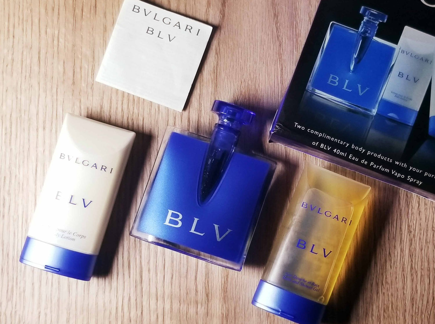 BLV Bvlgari for women 40 ml 1.3 oz EDP Spray + body lotion & shower gel, Vintage, Rare, Set