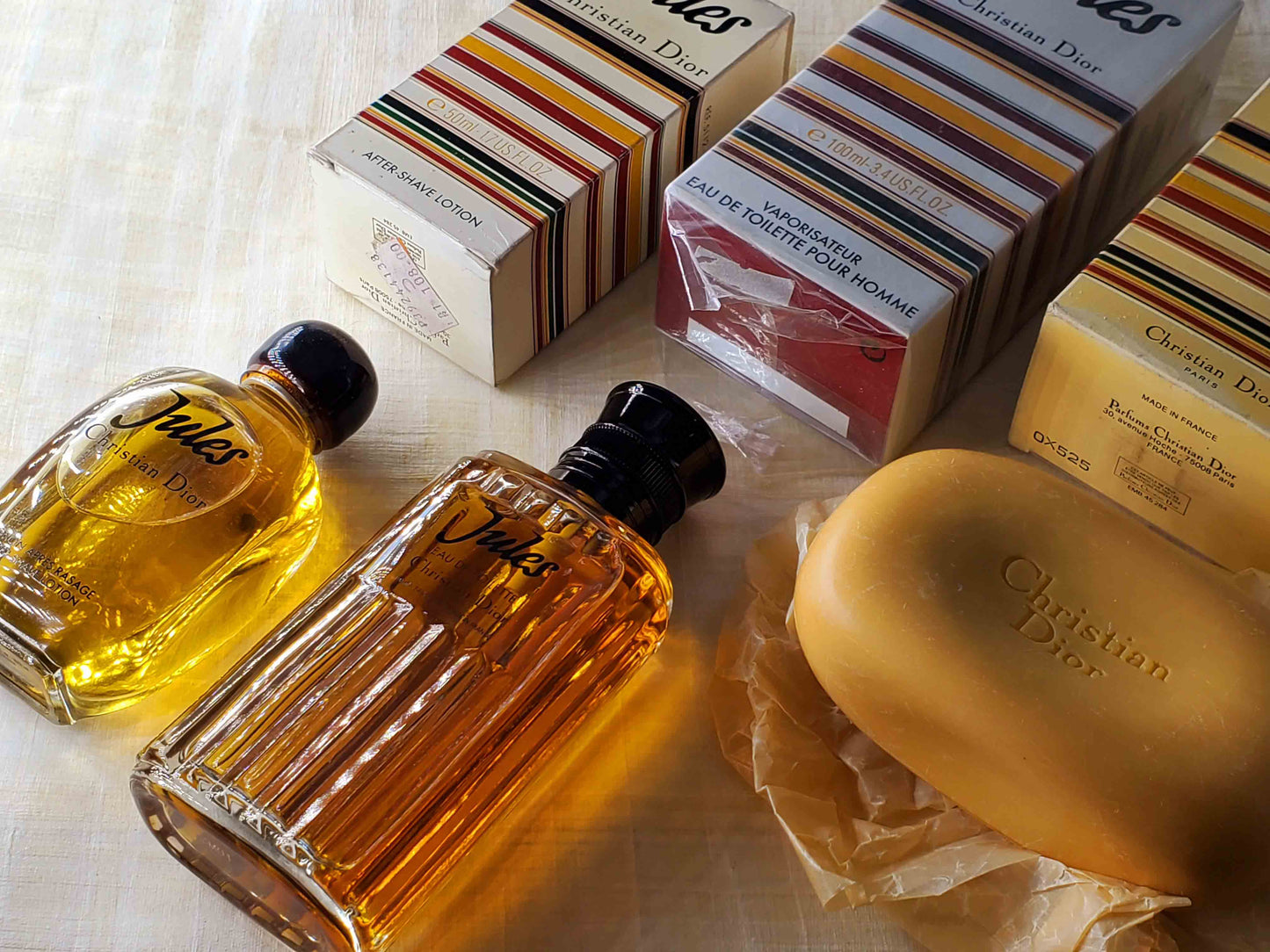 Jules By Christian Dior EDT Spray 100 ml 3.4 oz + after shave 50 ml + Savon, Rare, Vintage