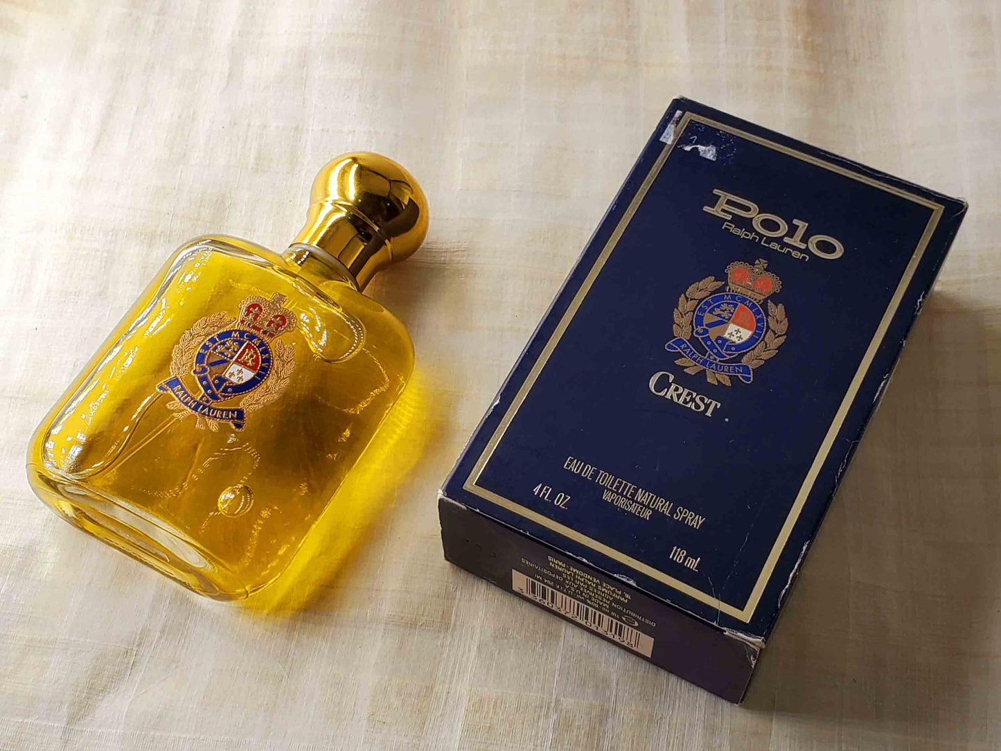 Ralph Lauren Polo Crest (Cosmair) Men’s EDT Spray 118 ml 4 oz OR 59 ml 2 oz, Vintage, Rare