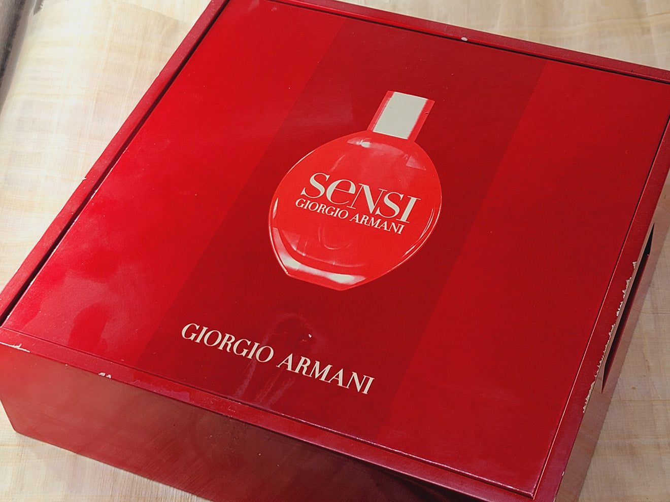 Giorgio Armani Sensi EDP Spray 100 ml 3.4 oz + Shower Jel, Vintage, Rare, As Pic, SET