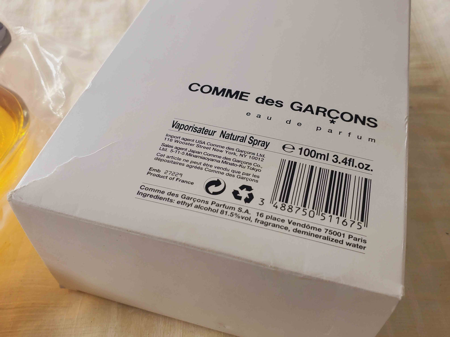 Comme des Garcons for Unisex EDP Spray 100 ml 3.4 oz, Vintage, Rare