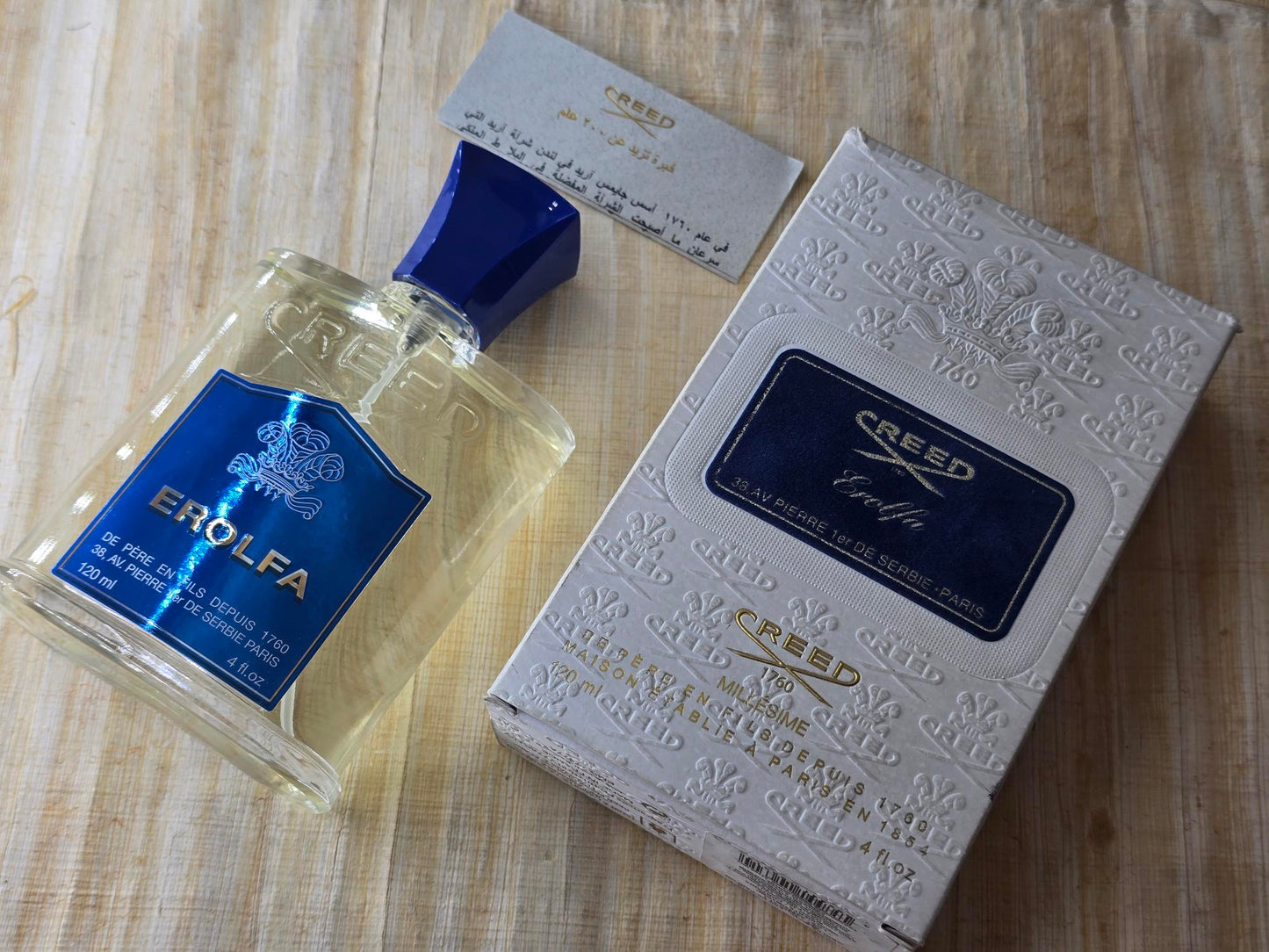 Erolfa Creed for men EDP Spray 120 ml 4 oz, Rare, Vintage Batch A3113N01GDC