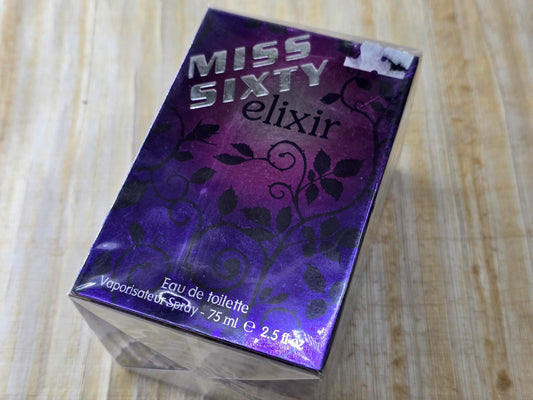 Miss Sixty Elixir Miss Sixty for women EDT Spray 75 ml 2.5 oz, Vintage, Rare, Sealed