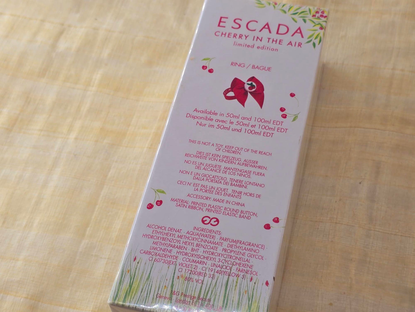 Cherry in the Air Escada for women EDT Spray 50 ml 1.7 oz, Vintage, Rare, Sealed