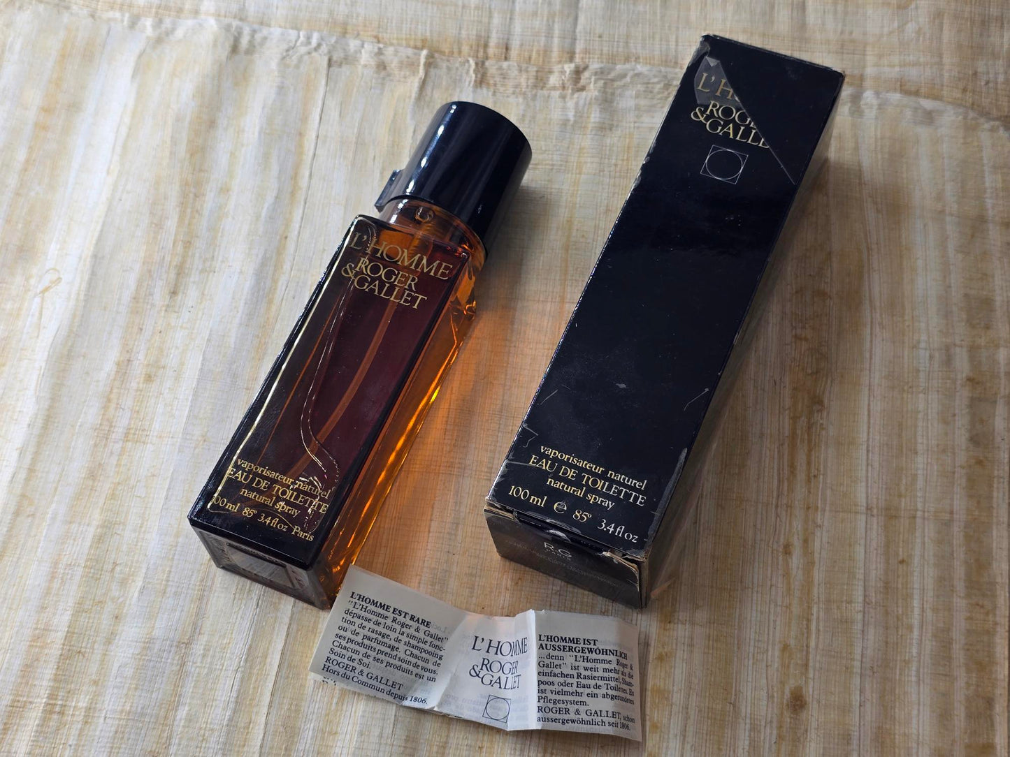 L'Homme Roger & Gallet for men EDT Spray 100 ml 3.4 oz, Rare, Vintage