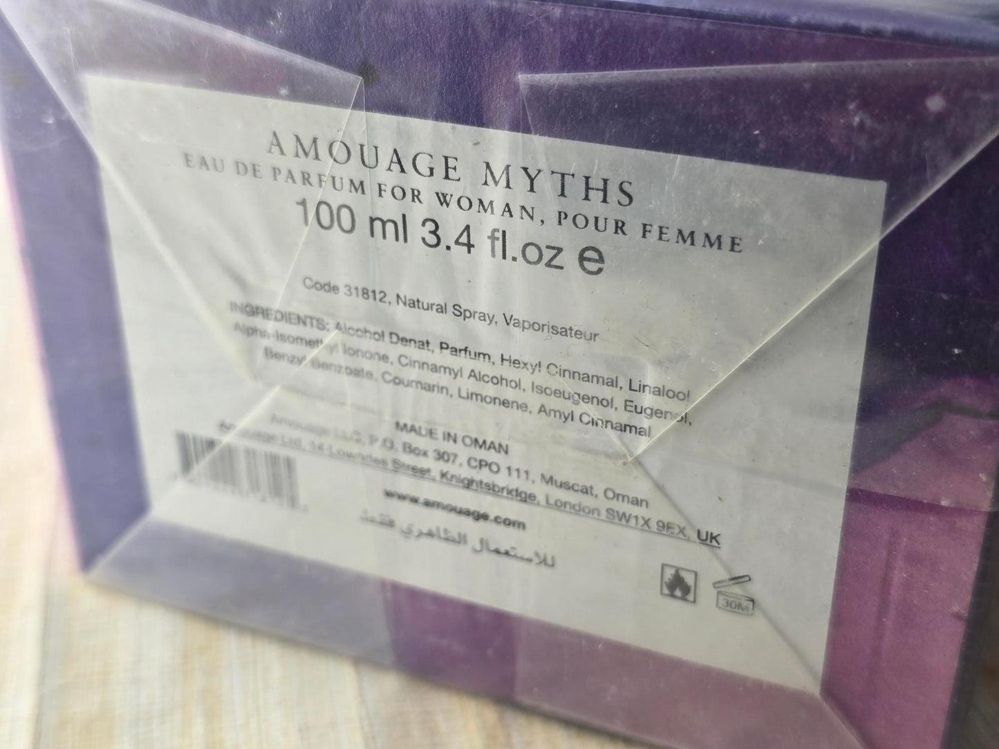 Amouage Myths Woman EDP Vintage Oman (100ml / 3.4oz) - Sealed
