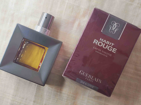 Habit Rouge Guerlain Limited Edition for men EDT Spray 100 ml 3.4 oz OR 50 ml 1.7 oz, Vintage, Rare, Sealed