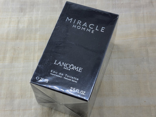 Miracle Homme Lancome EDT Spray 75 ml 2.5 oz OR 50 ml 1.7 oz Or Aftershave 100 ml, Vintage, Rare, Sealed