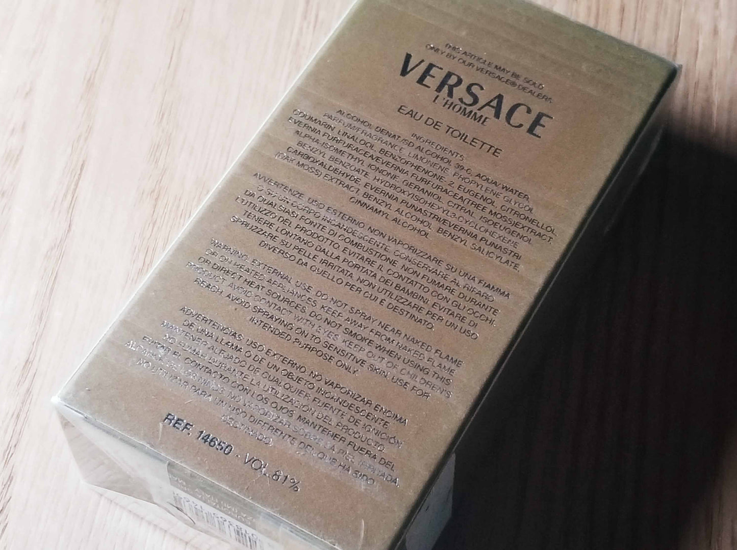 Versace L'Homme Versace for men EDT Spray 50 ml 1.7 oz, Rare, Vintage, Sealed