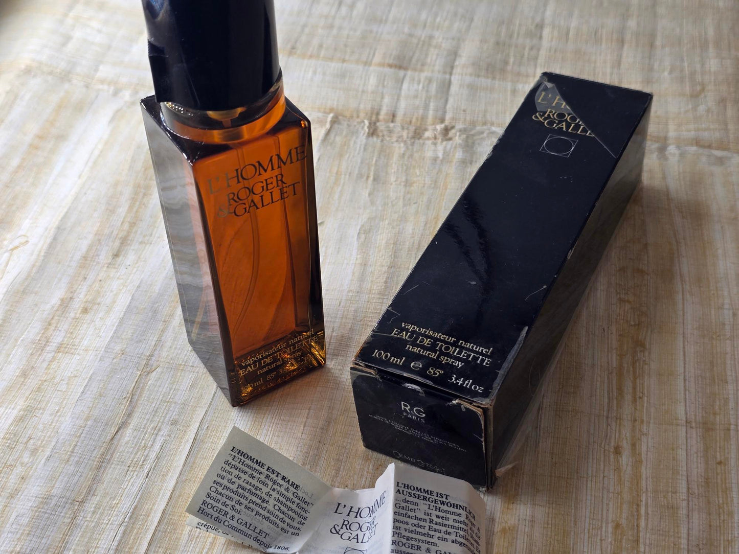 L'Homme Roger & Gallet for men EDT Spray 100 ml 3.4 oz, Rare, Vintage