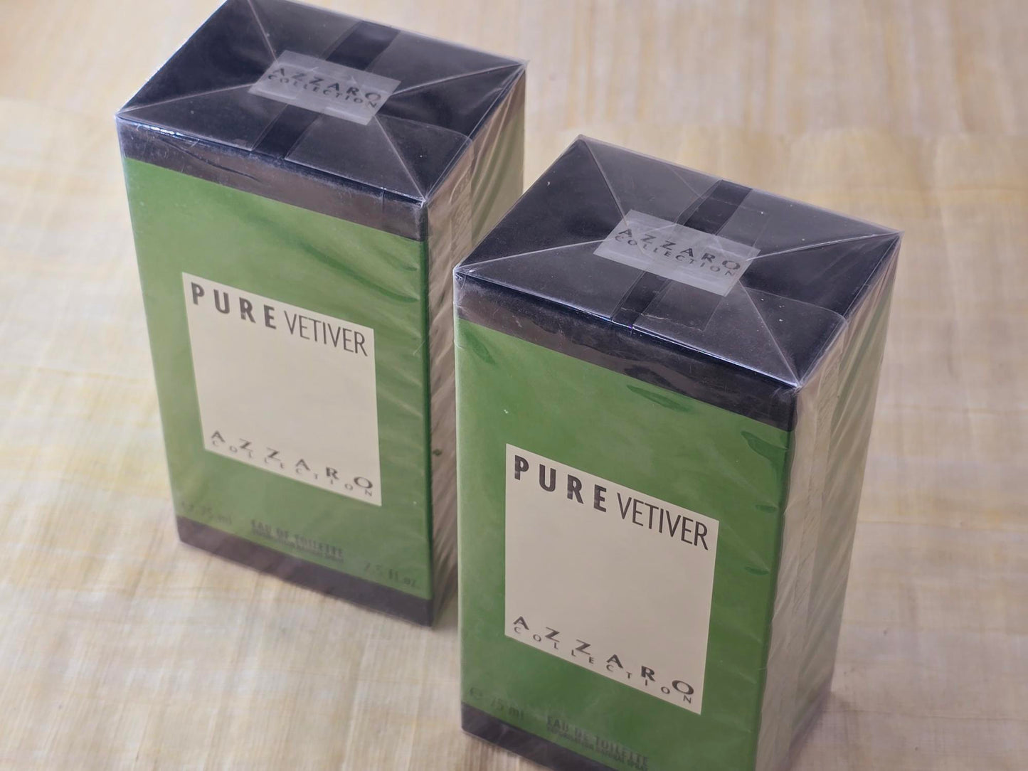 Pure Vetiver Azzaro for men EDT Spray Bundle 75 ml 2.5 oz X 2 bottles, Vintage, Rare, Sealed