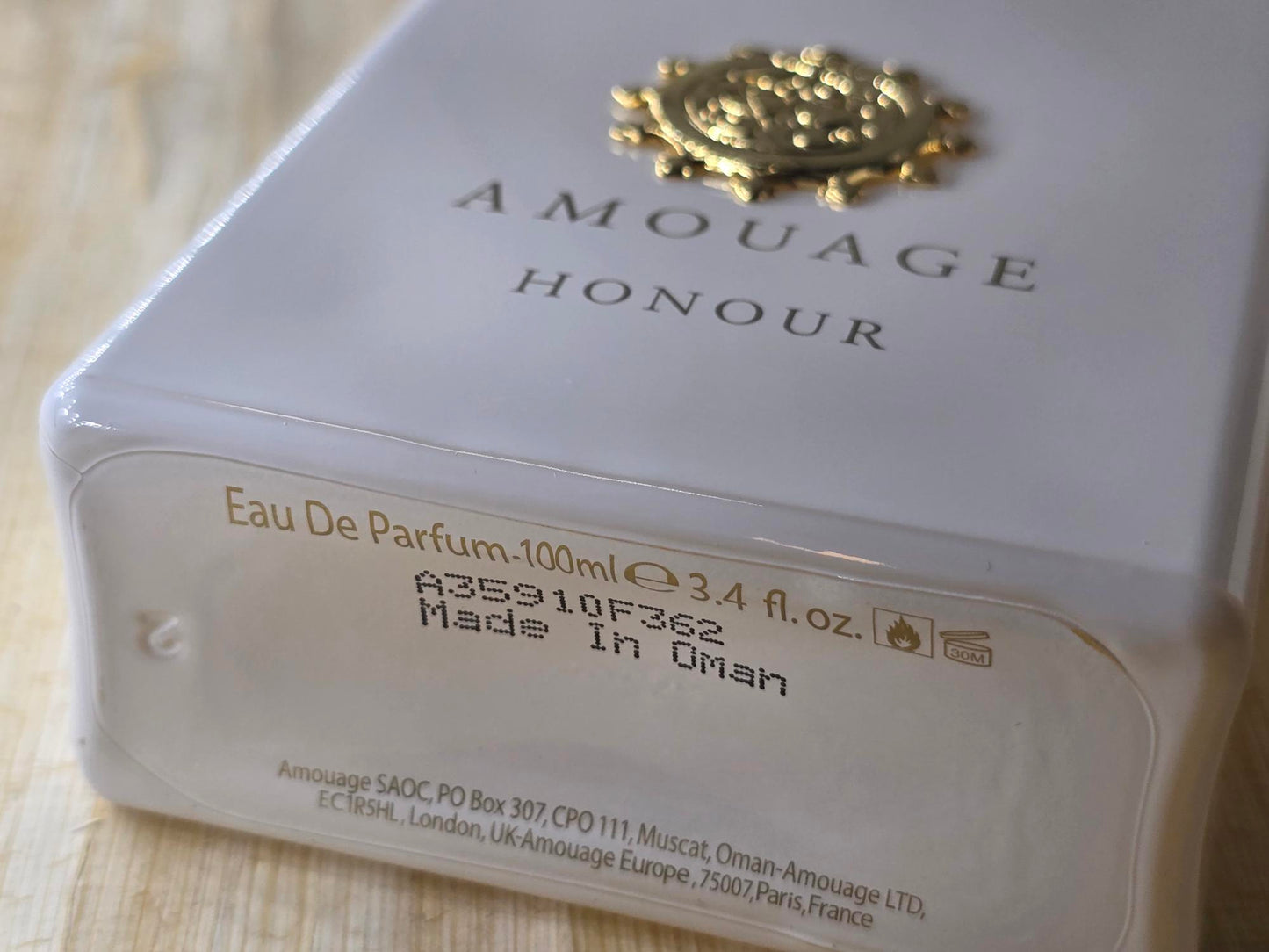 Honour Man Amouage EDP Spray 100 ml 3.4 oz, Oman Vintage, Rare Tester