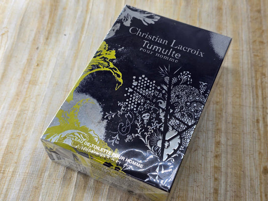 Christian Lacroix Tumulte Pour Homme EDT Spray 100 ml 3.4 oz Or 50 ml 1.7 oz, Vintage, Rare, Sealed