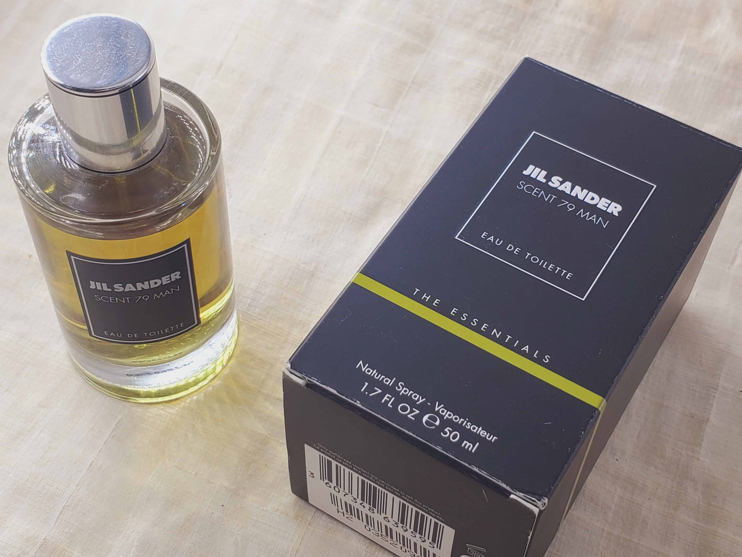 The Essentials Scent 79 Man Jil Sander EDT Spray 50 ML 1.7 oz, Vintage, Rare, As Pics