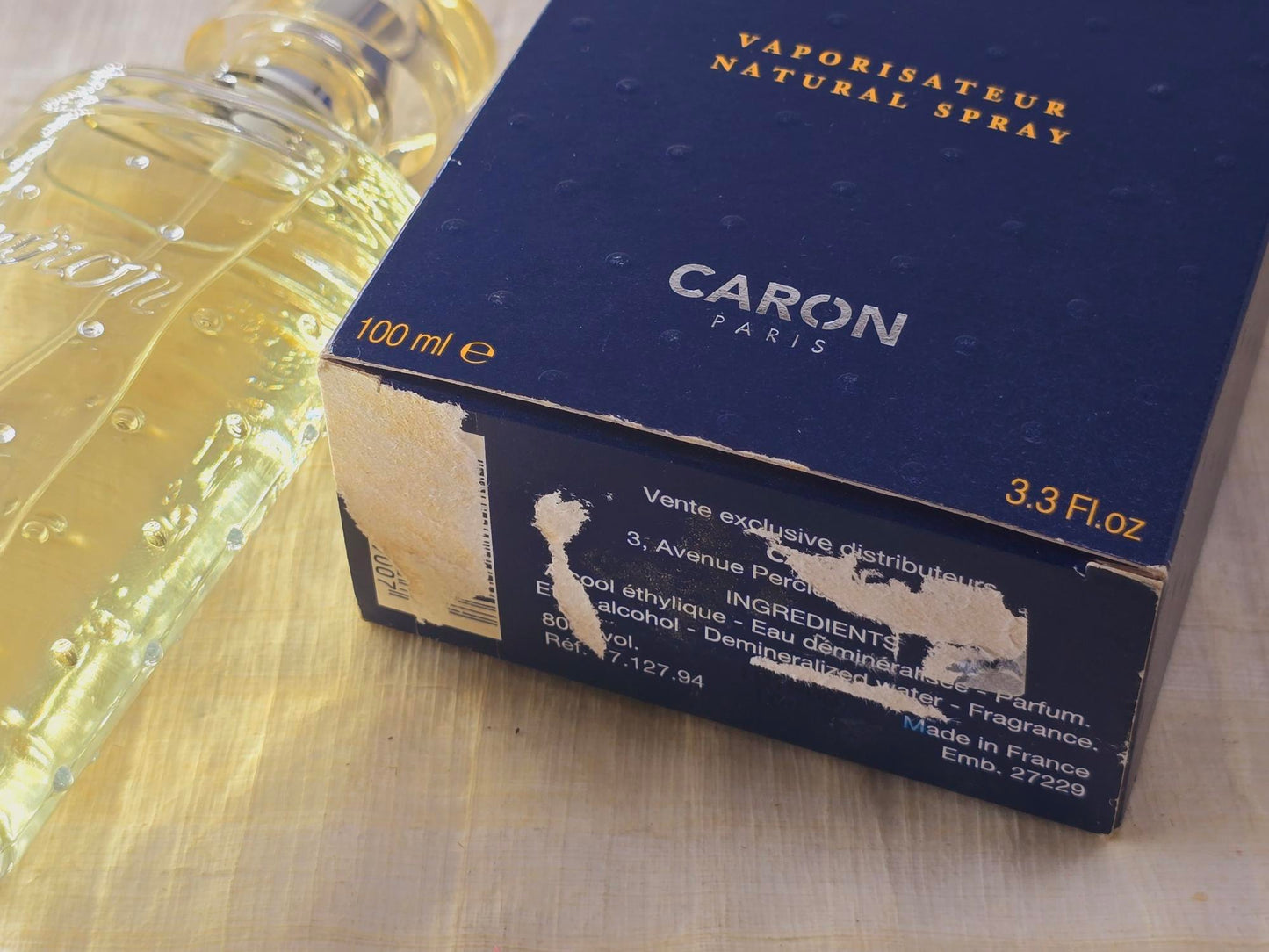 Eau de Cologne Caron for men EDC Spray 100 ml 3.4 oz, Vintage, Rare