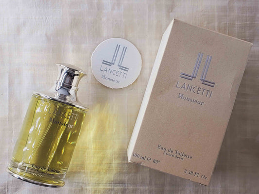 Monsieur Lancetti for men EDT Spray 100 ml 3.4 oz, Rare, Vintage