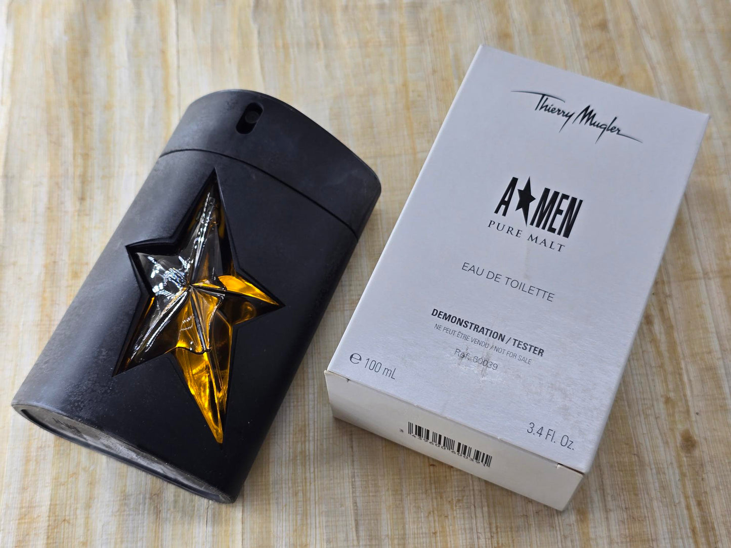 A*Men Pure Malt Mugler for men EDT Spray 100 ml 3.4 oz, Vintage, Rare, Tester