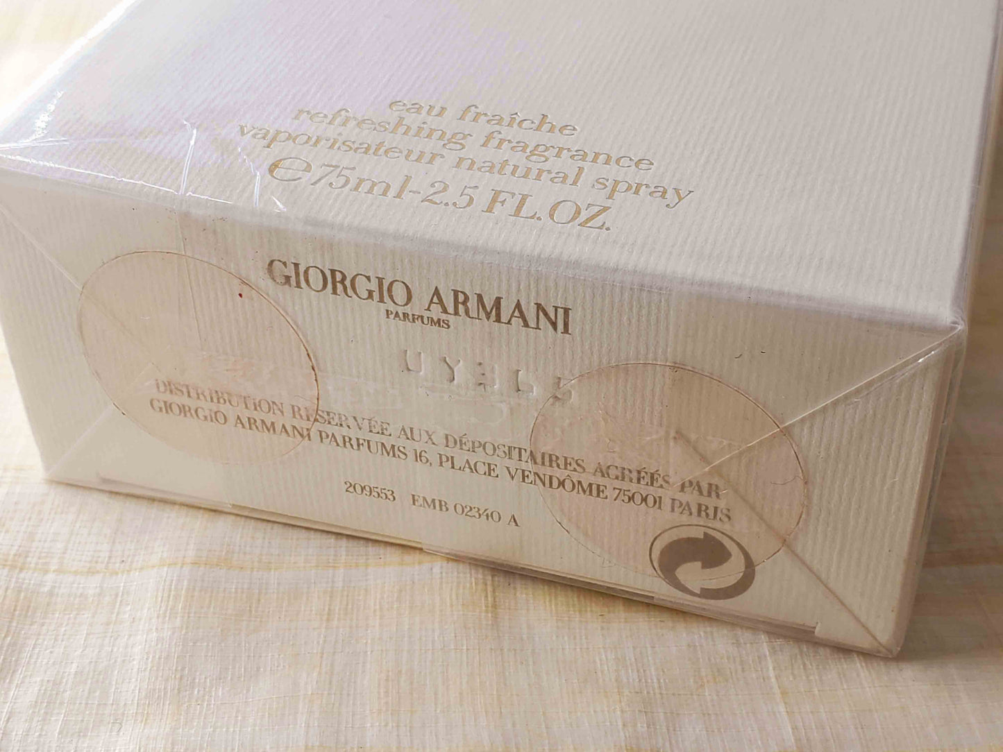 Sensi White Notes Giorgio Armani for women Eau Fraiche 75 ml 2.5 oz, Vintage, Rare, Sealed