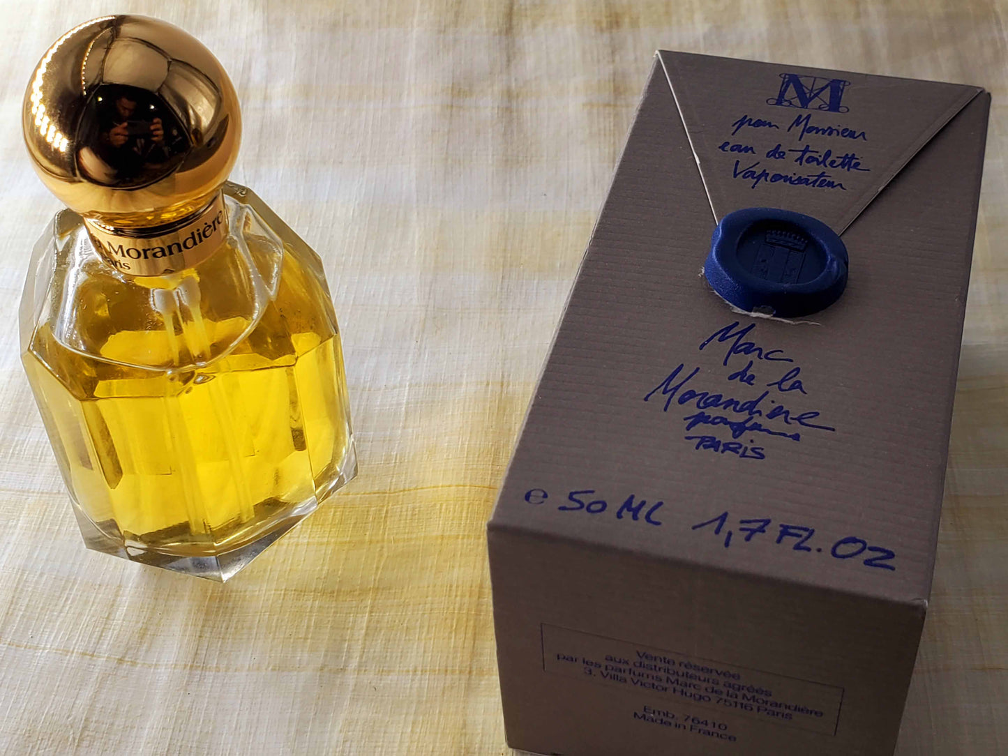 M pour Monsieur Marc de la Morandiere for men EDT Spray 50 ml 1.7 oz, Vintage, Very Rare