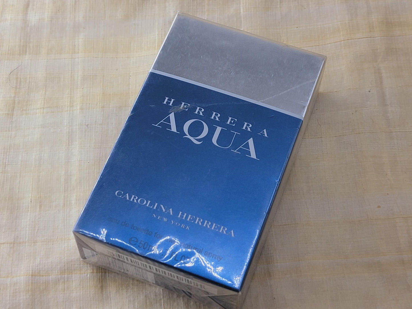 Herrera Aqua Carolina Herrera for men EDT Spray 100 ml 3.4 oz Or 50 ml 1.7 oz, Vintage, Rare, Sealed