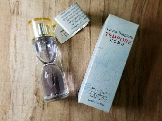 Tempore Uomo Laura Biagiotti for men Spray 100 ml 3.4 oz Or 50 ml 1.7 oz, Vintage Eurocos, Rare